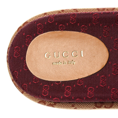 Gucci Canvas GG Monogram Angelina Platform Slide Sandals 38 Beige Ruggine 9 of 11