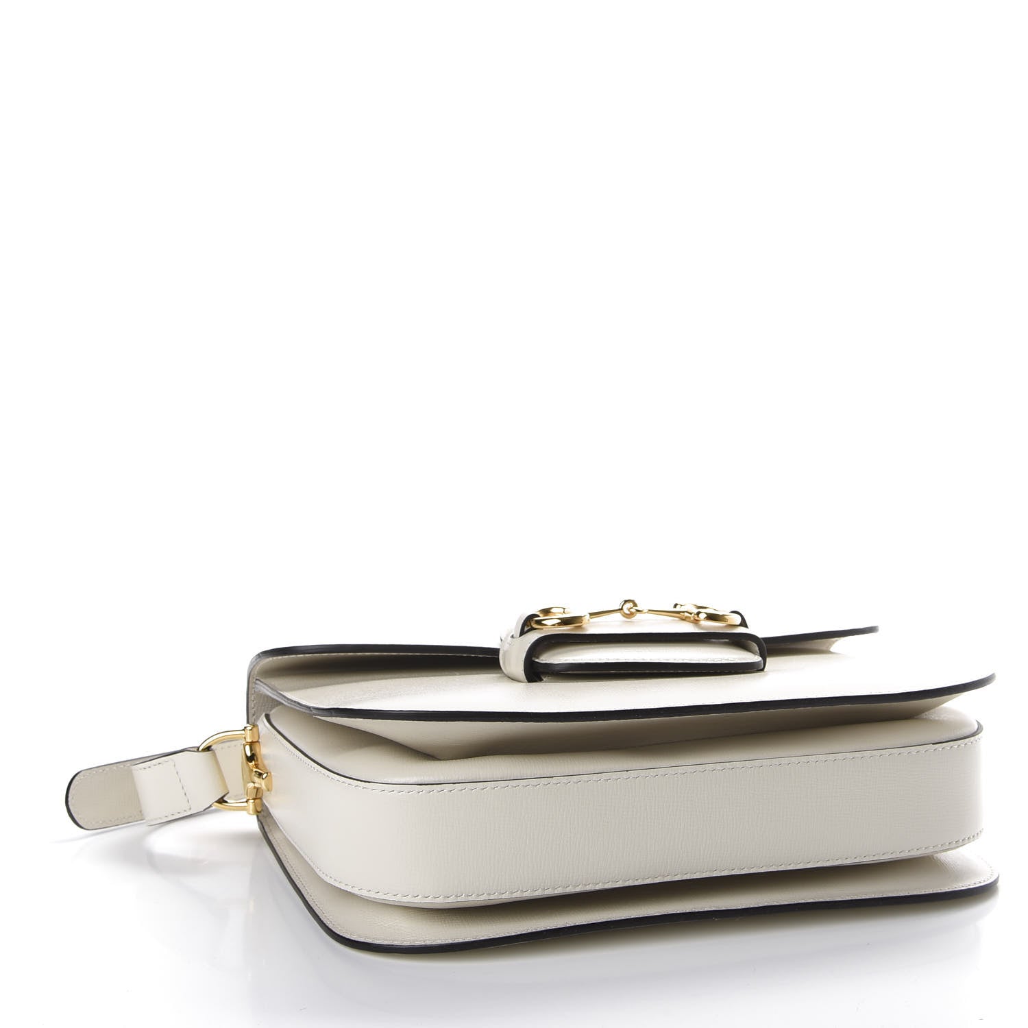 Gucci Azalea Calfskin Horsebit 1955 Shoulder Bag Mystic White 3 of 11
