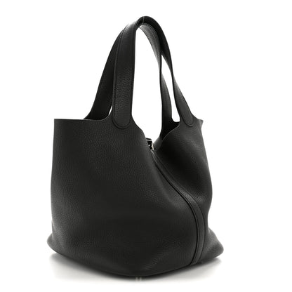 Hermes Taurillon Clemence Picotin Lock 22 MM Black 3 of 13
