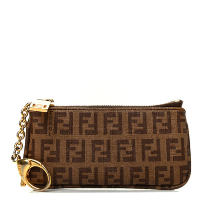 Fendi Zucchino Spalmati Forever Coin Pouch Key Case Nocciola 1 of 7