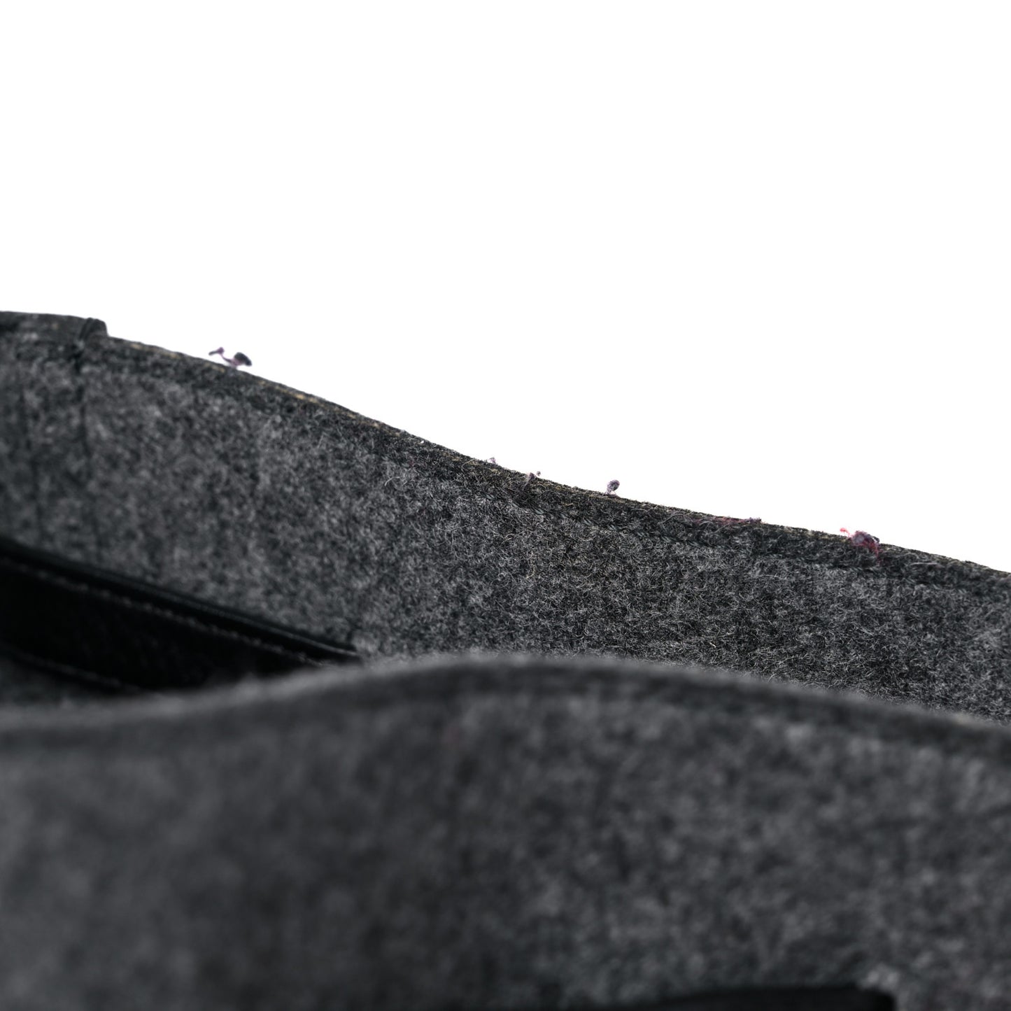 Felt Calfskin Medium Belt Cabas Phantom Black White