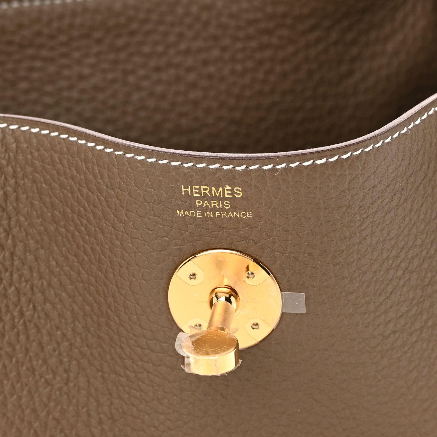 Hermes Taurillon Clemence Lindy 26 Etoupe 6 of 12