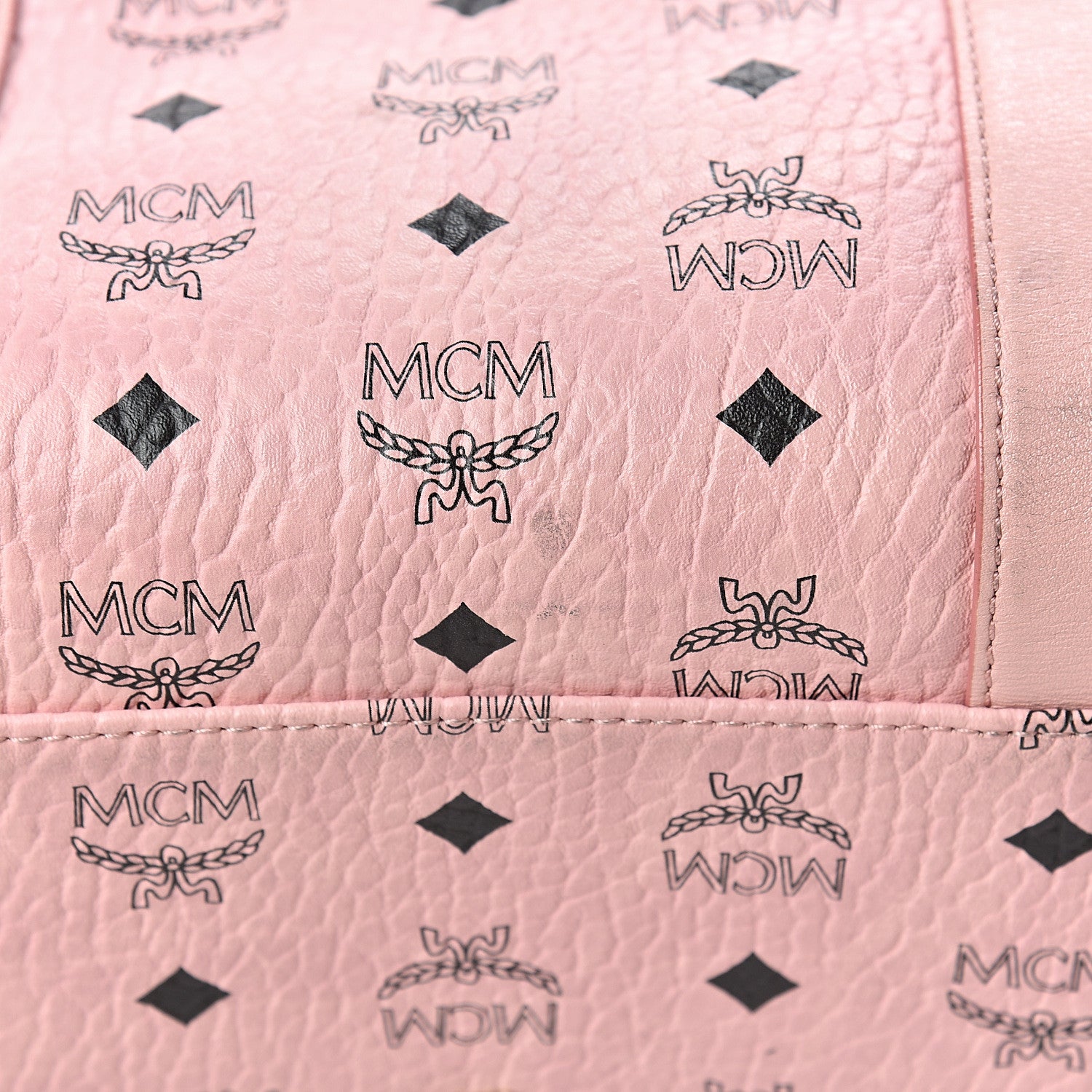 MCM Visetos Large Traveler Weekender Bag Light Pink 18 of 19