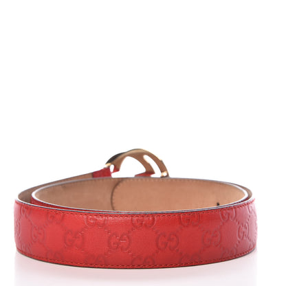 Gucci Guccissima Interlocking G Belt 100 40 Red 3 of 10