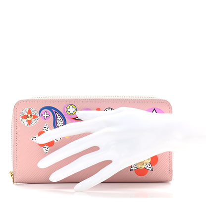Louis Vuitton Epi Blooming Flowers Zippy Wallet Rose Ballerine 2 of 9