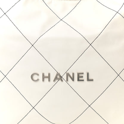 Chanel Shiny Calfskin Quilted Small Chanel 22 White 9 of 12