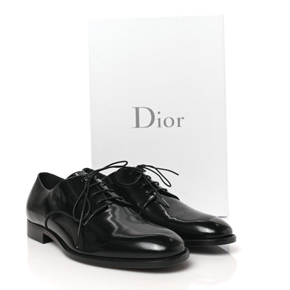 Christian Dior Shiny Calfskin Womens Derby Shoe 38 Black 9 of 9