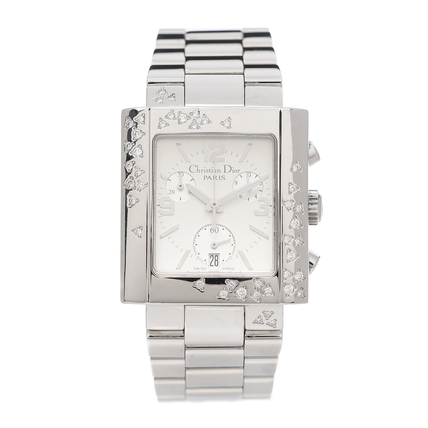 Stainless Steel Diamond 31mm Riva Chronograph Quartz Watch