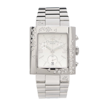 Christian Dior Stainless Steel Diamond 31mm Riva Chronograph Quartz Watch 1 of 5