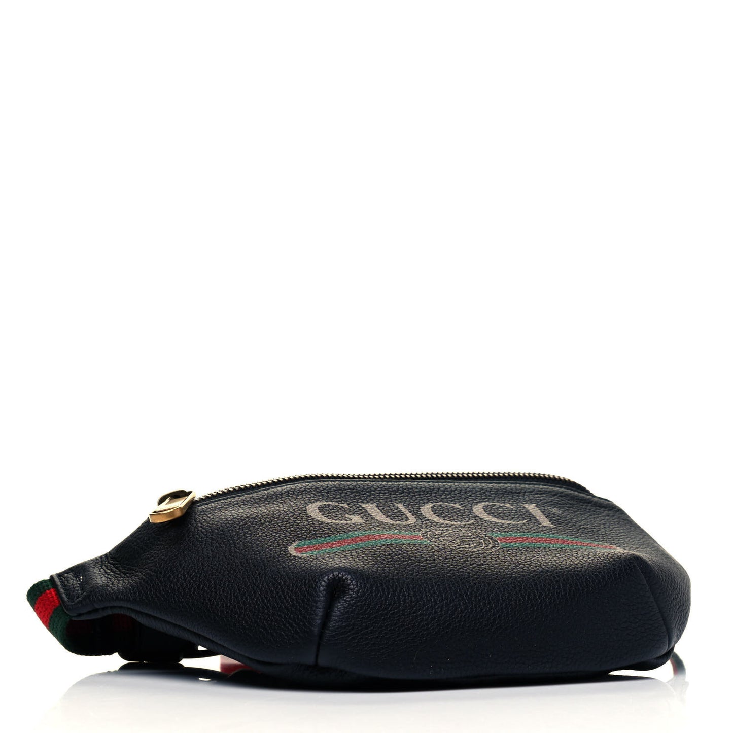 Grained Calfskin Small Logo Belt Bag Black