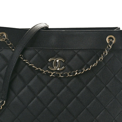 Chanel Caviar Quilted In Out Flap Shopping Tote Black 8 of 10