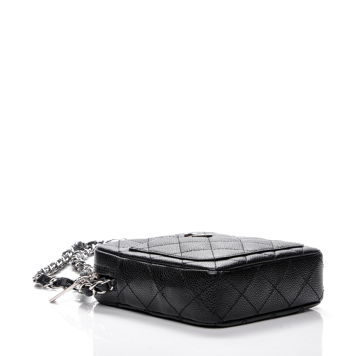 Caviar Quilted Camera Case Crossbody Bag Black