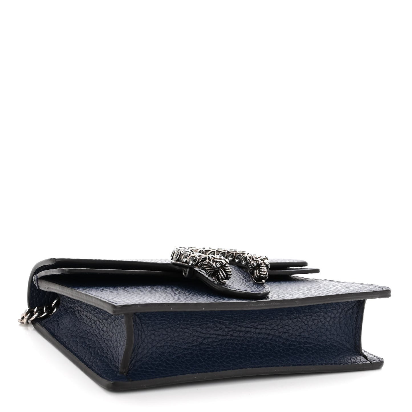 Dollar Calfskin Crystal Super Mini Dionysus Shoulder Bag Blue Agata Black Diamond