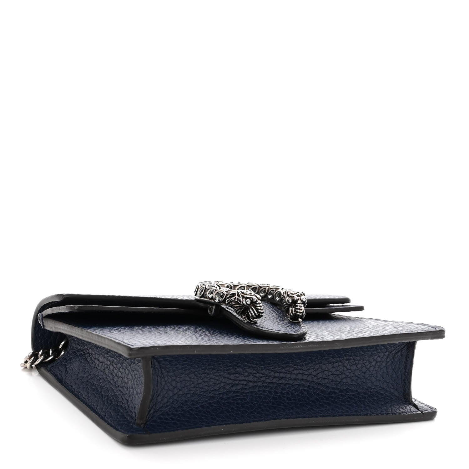 Gucci Dollar Calfskin Crystal Super Mini Dionysus Shoulder Bag Blue Agata Black Diamond 4 of 9