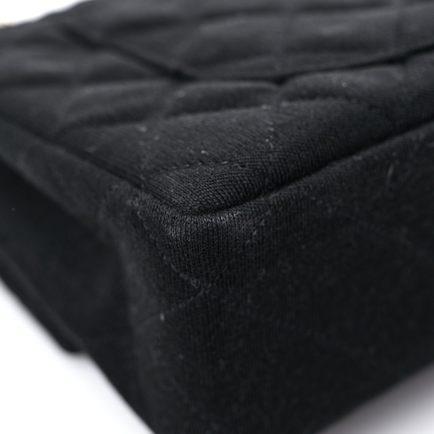 Jersey Quilted Small Double Flap Black