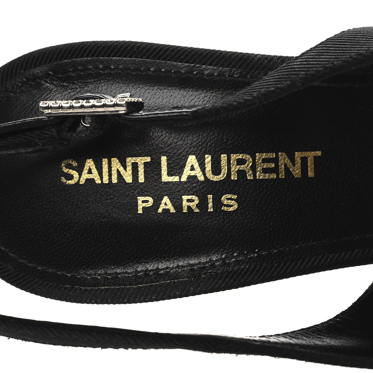 Saint Laurent Grosgrain Penelope Zoe 105 Slingback Pump 38 Black 9 of 10