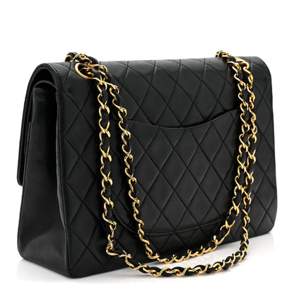 Chanel Lambskin Quilted Medium Double Flap Black 3 of 10