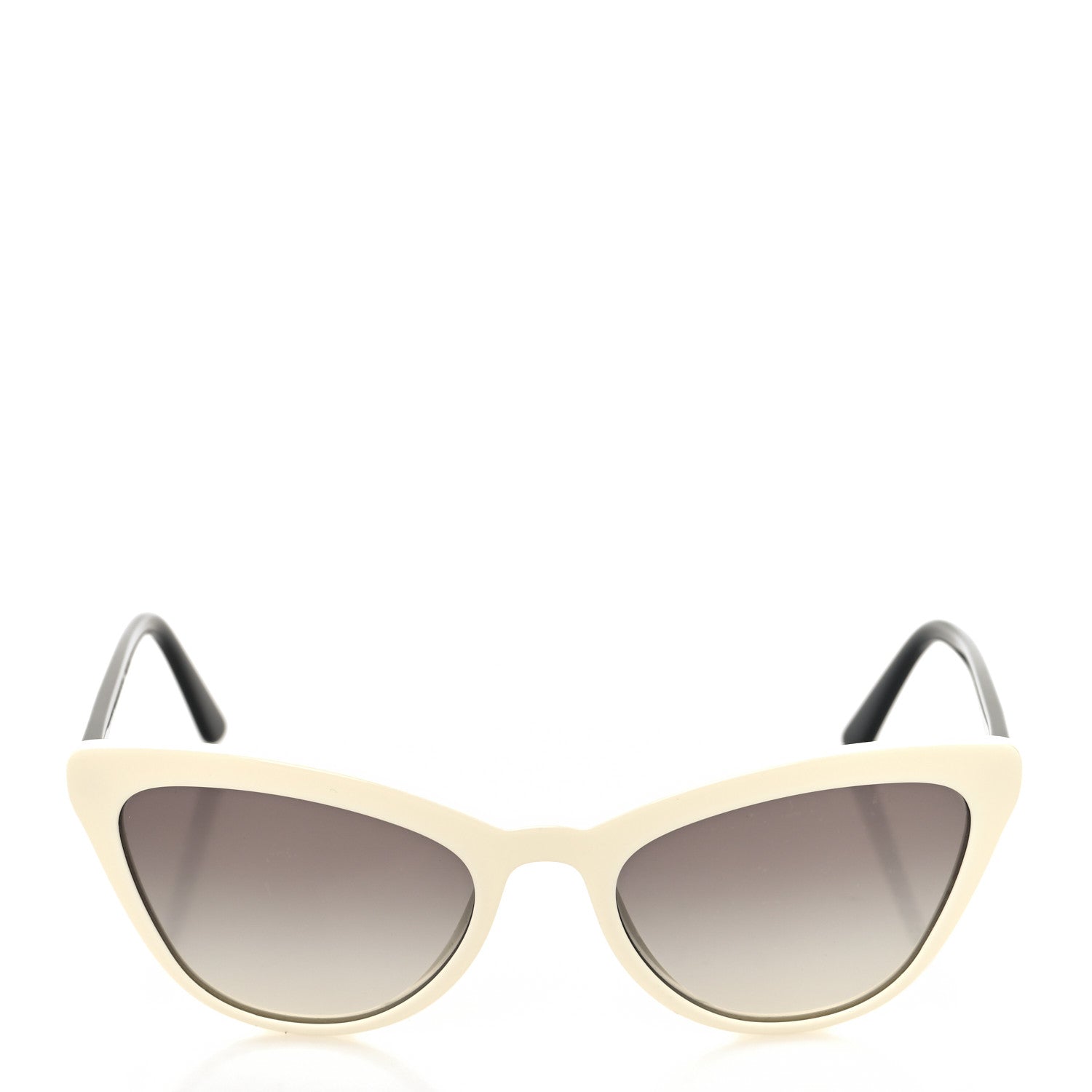 Prada Acetate Cat Eye Sunglasses SPR 01V White Black 2 of 7
