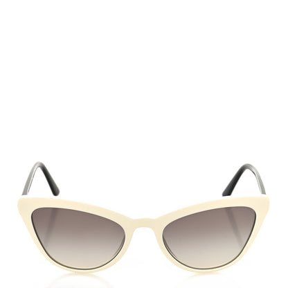 Prada Acetate Cat Eye Sunglasses SPR 01V White Black 2 of 7