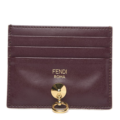 Fendi Vitello Liberty Lucio By The Way Card Holder Bordeaux Amido Blue Notte 1 of 7