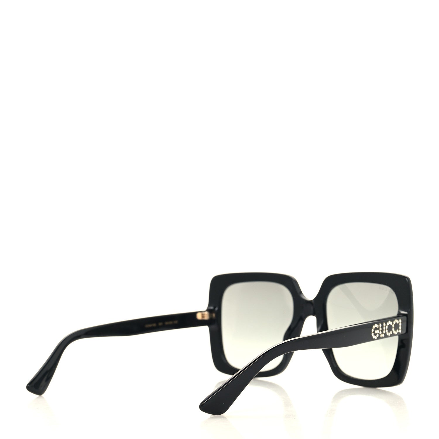 Gucci Crystal Square Frame GG Sunglasses GG0418S Black 4 of 8