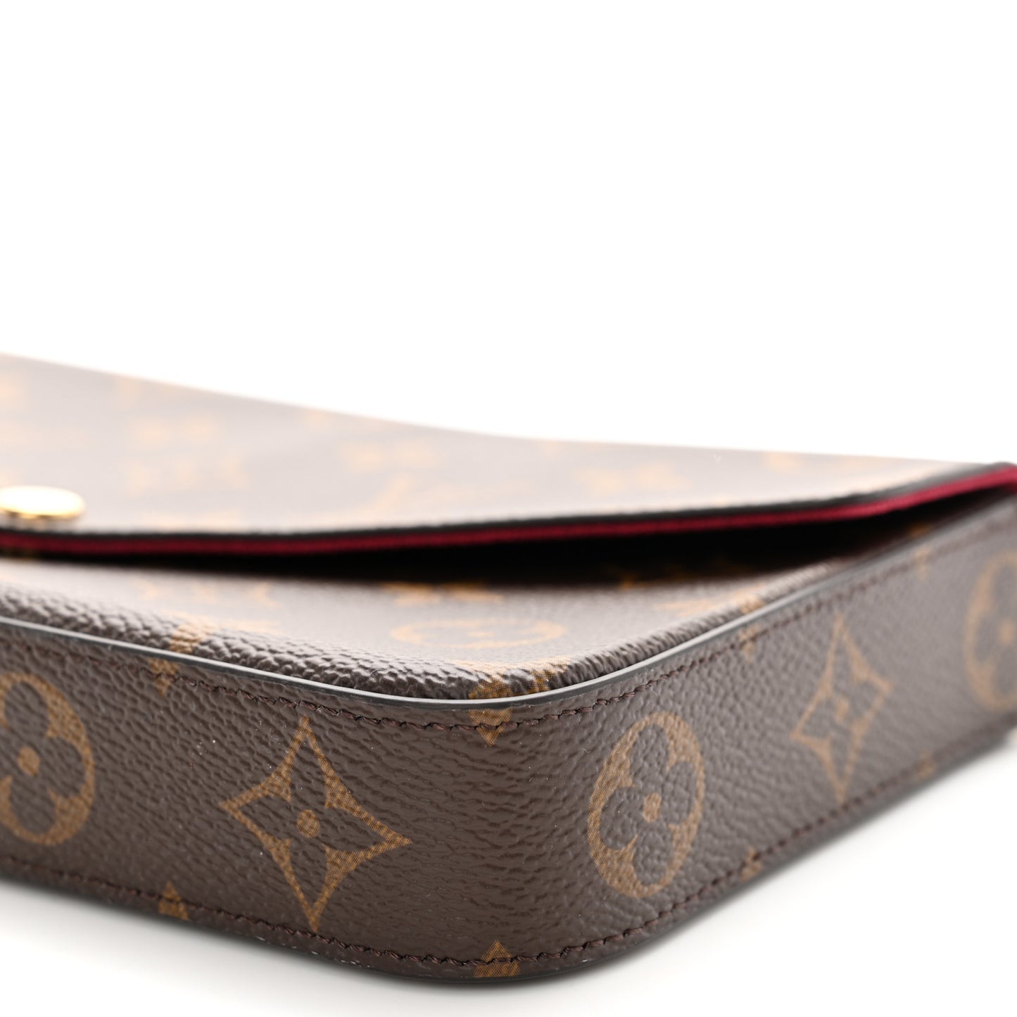 Monogram Pochette Felicie Chain Wallet Fuchsia
