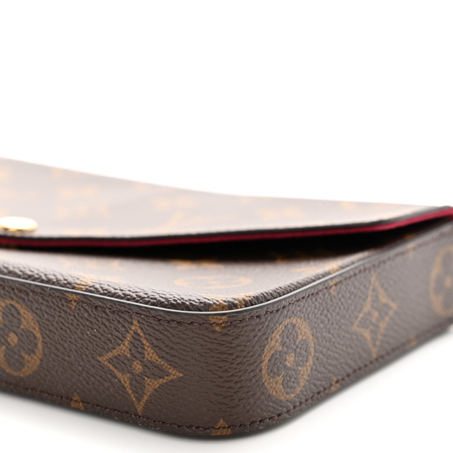 Louis Vuitton Monogram Pochette Felicie Chain Wallet Fuchsia 10 of 12