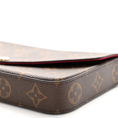 Louis Vuitton Monogram Pochette Felicie Chain Wallet Fuchsia 10 of 12