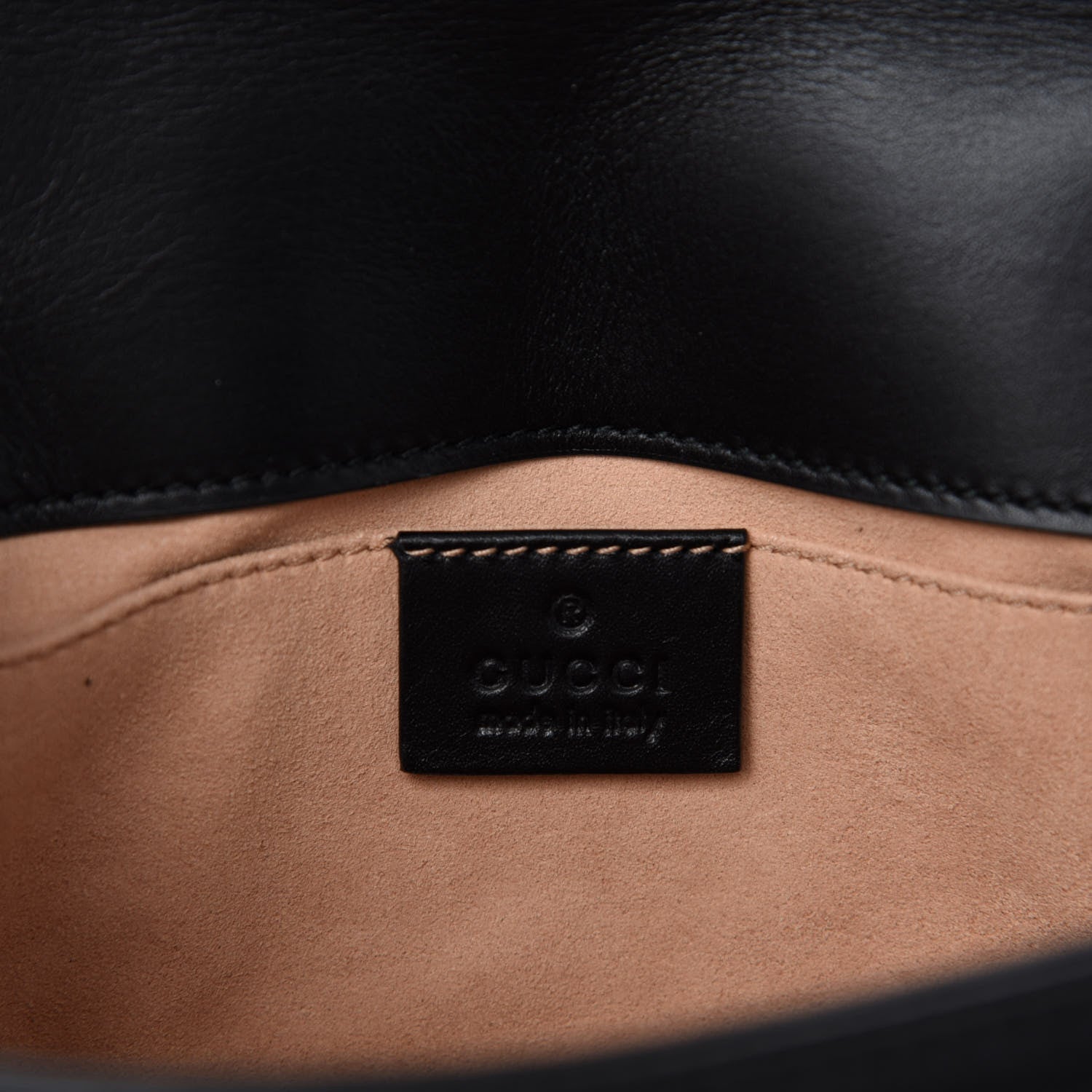 Gucci Calfskin Matelasse Mini GG Marmont Shoulder Bag Black 9 of 11