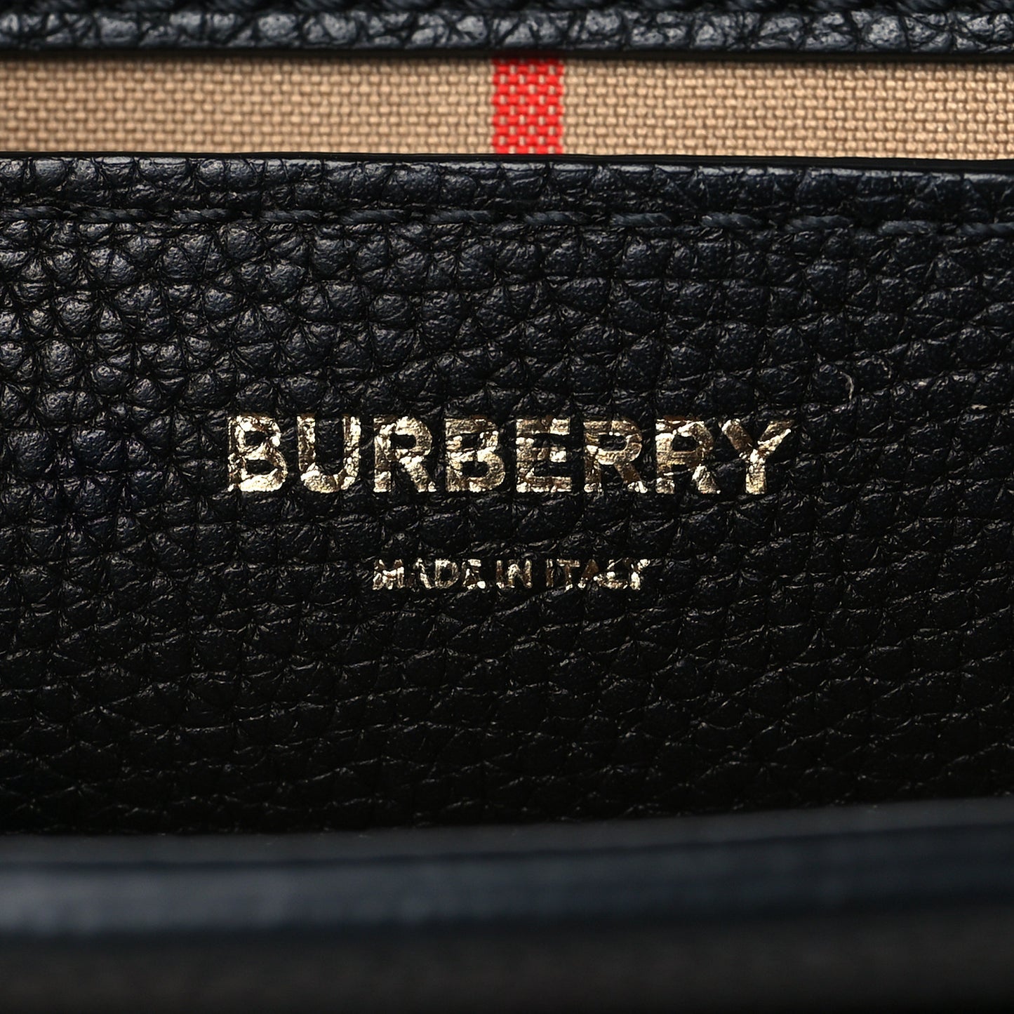 Grainy Calfskin Vintage Check Note Crossbody Bag Black