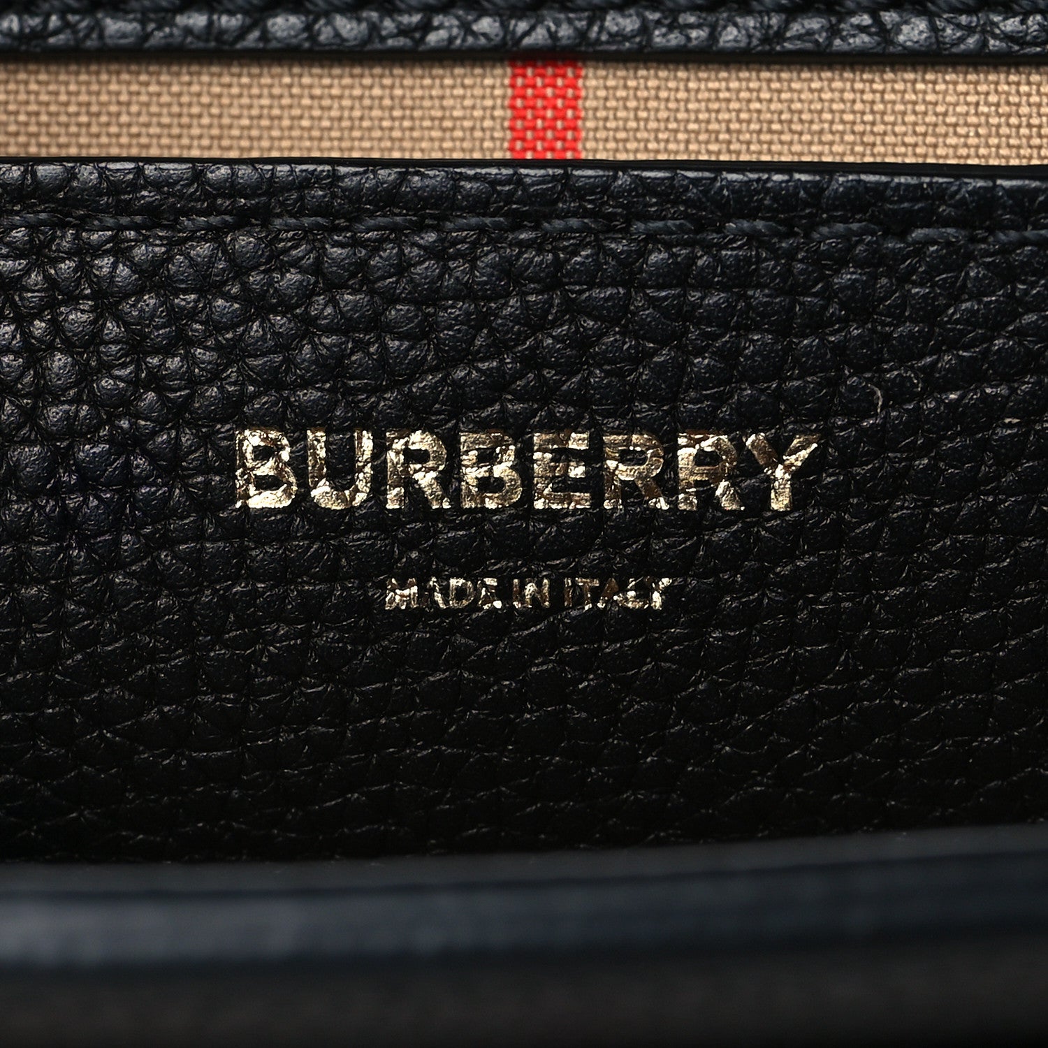 Burberry Grainy Calfskin Vintage Check Note Crossbody Bag Black 6 of 11