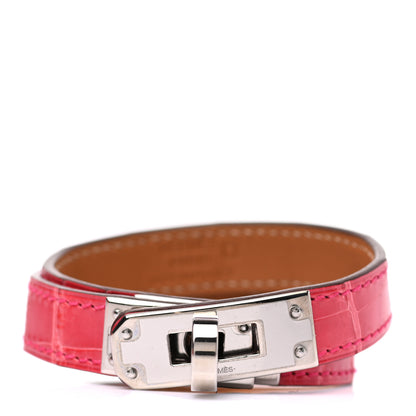 Hermes Shiny Alligator Kelly Double Tour Bracelet T2 Bougainvillea 1 of 4