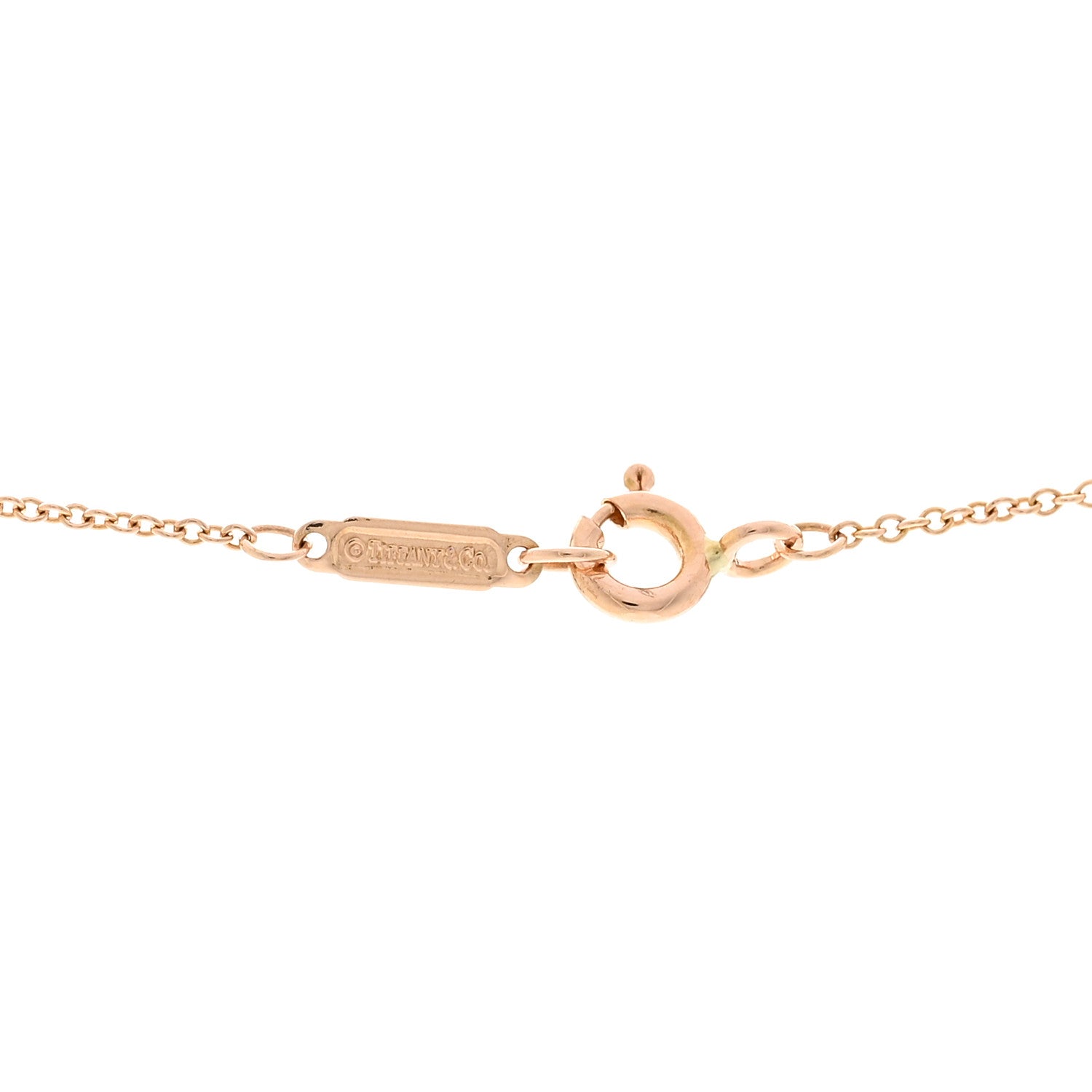 Tiffany 18K Rose Gold Diamond Metro Heart Pendant Necklace 4 of 4