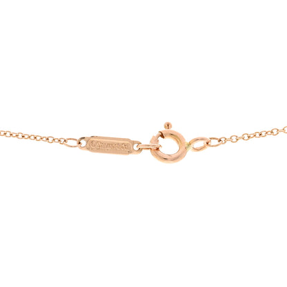 Tiffany 18K Rose Gold Diamond Metro Heart Pendant Necklace 4 of 4