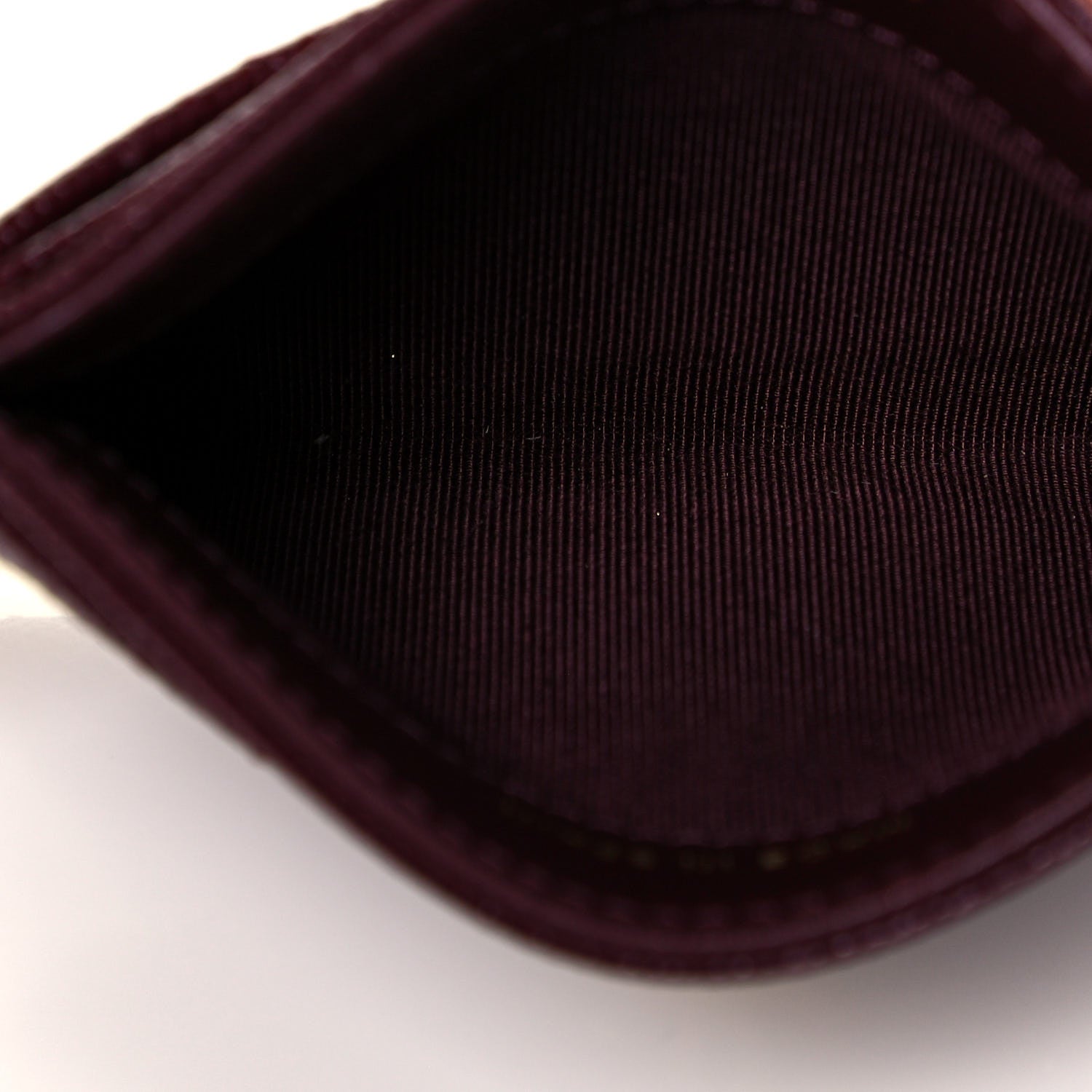 Chanel Caviar Quilted Card Holder Burgundy 5 of 12
