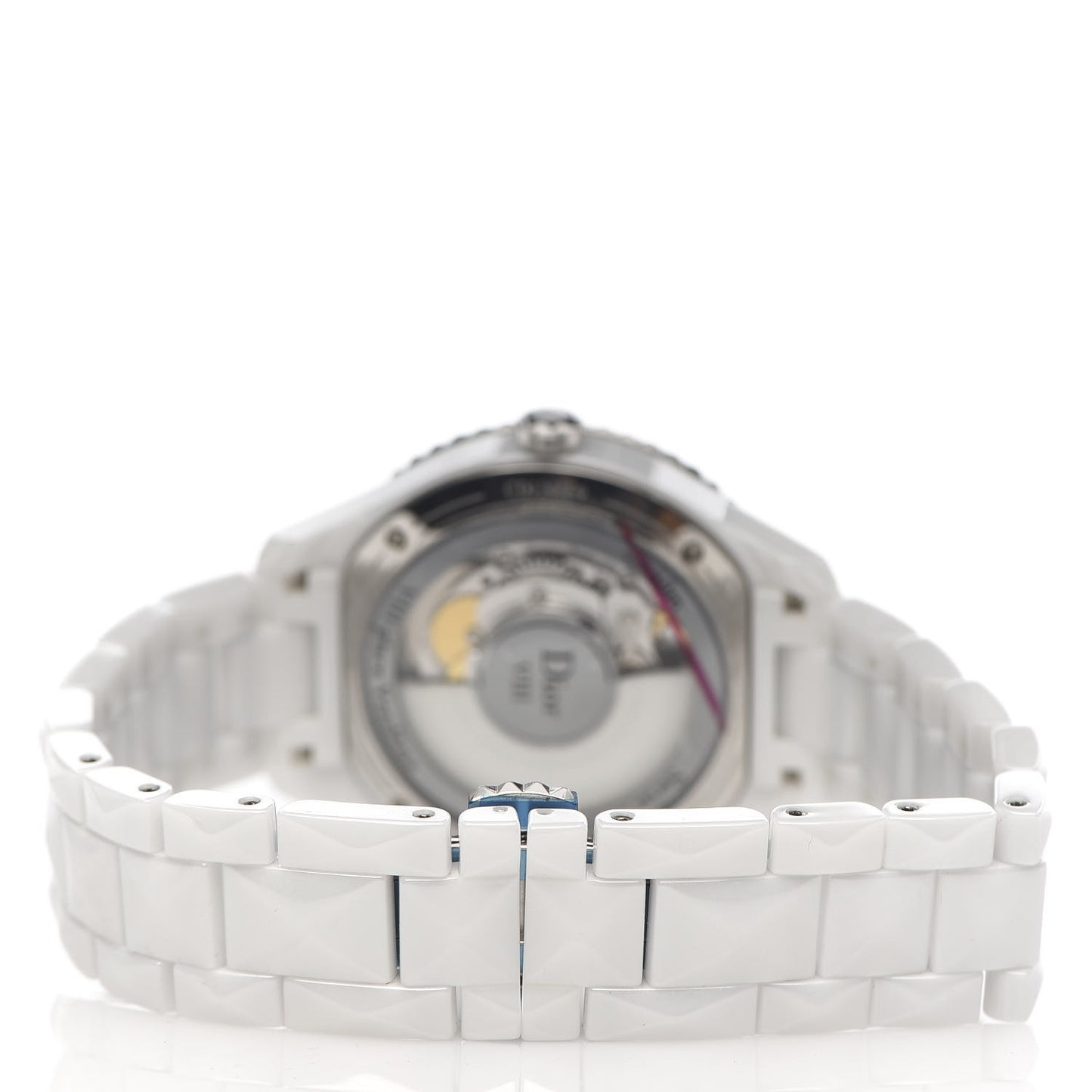 Stainless Steel Ceramic Diamond Bezel Mother of Pearl 38mm Dior VIII Automatic Watch White
