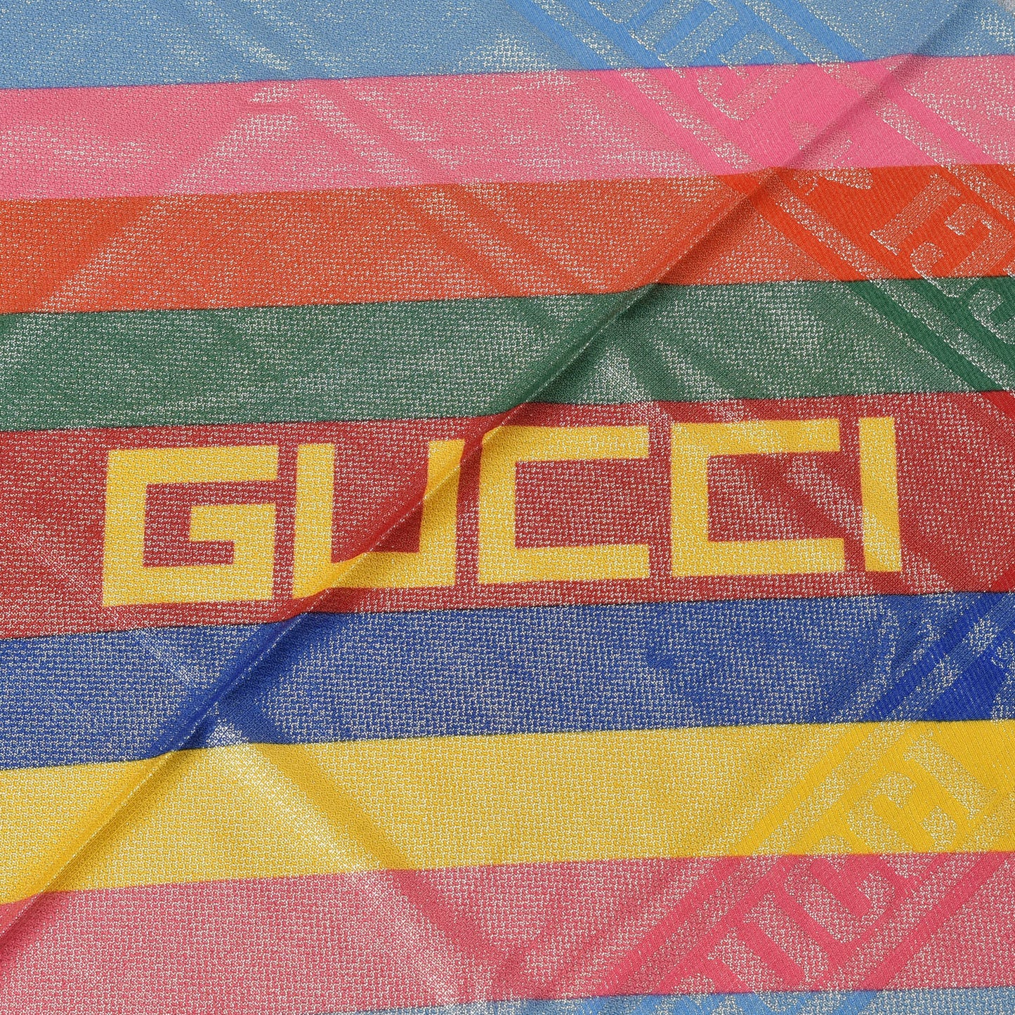 Wool Metallic Scarf Multicolor
