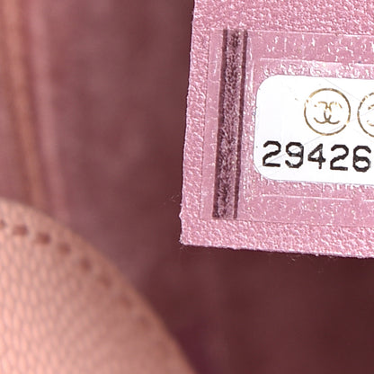Chanel Caviar Small Studded Deauville Tote Light Pink 6 of 9