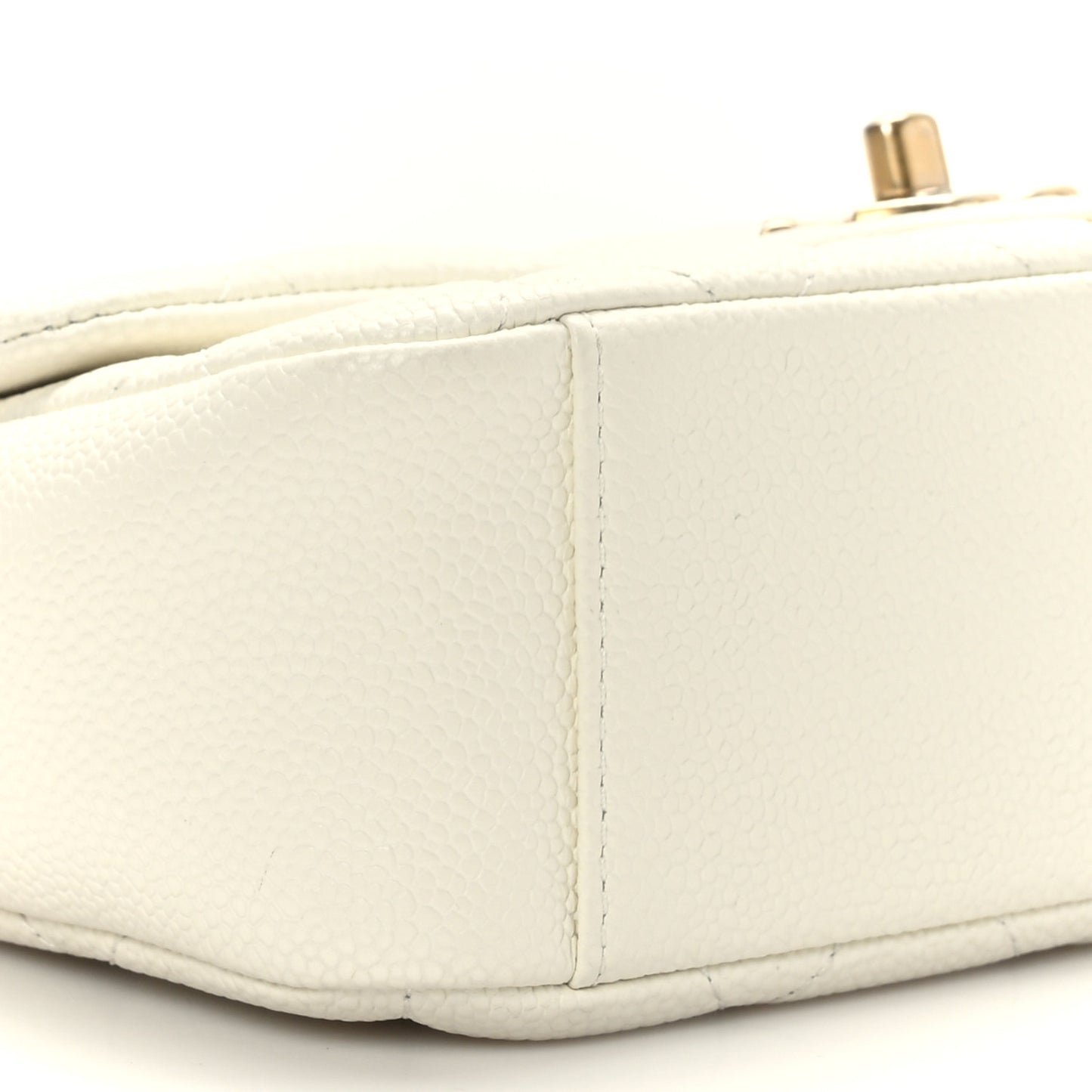 Caviar Quilted Chain Soul Flap White
