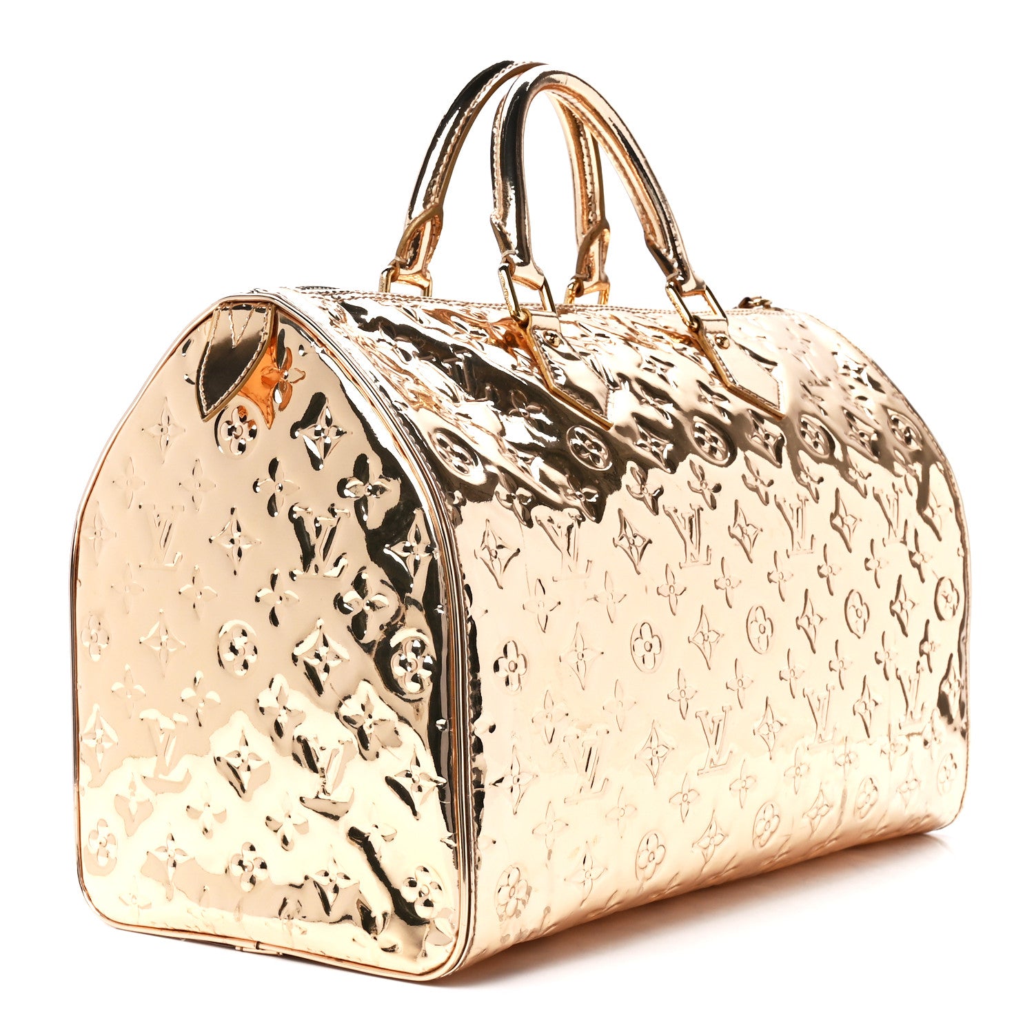 Louis Vuitton Monogram Miroir Speedy 35 Gold 3 of 12