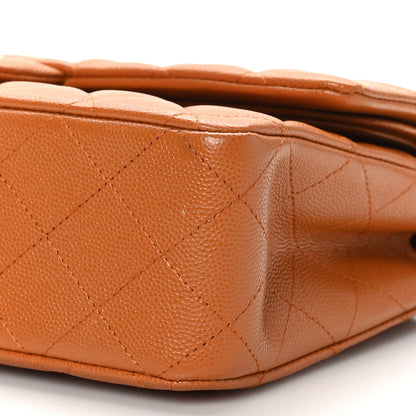 Chanel Caviar Quilted Medium Double Flap Light Brown 9 of 9