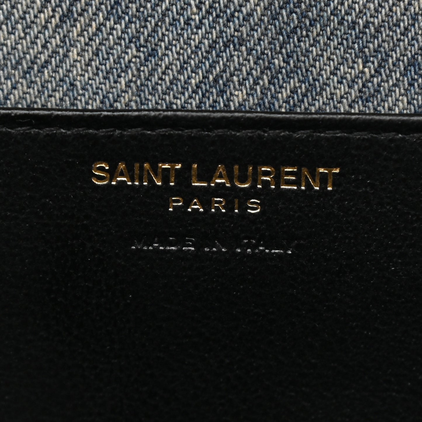 Denim Monogram Chain Wallet Rodeo Blue Cinnamon