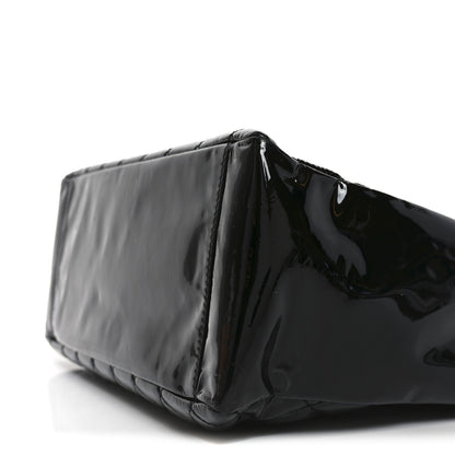 Chanel Patent Quilted Grand Shopping Tote GST Black 10 of 10