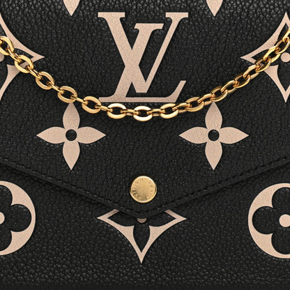 Louis Vuitton Empreinte Monogram Giant Felicie Pochette Black Beige 8 of 11
