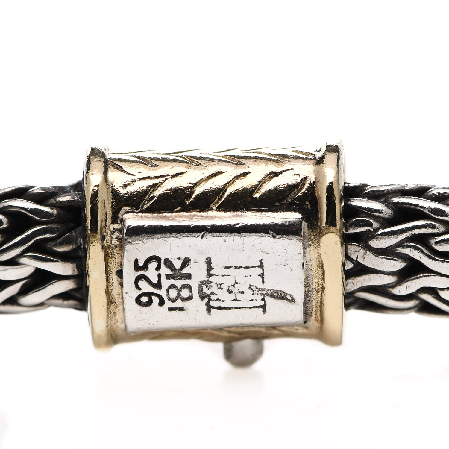John Hardy Sterling Silver 18K Yellow Gold 6mm Classic Chain Bracelet 4 of 4