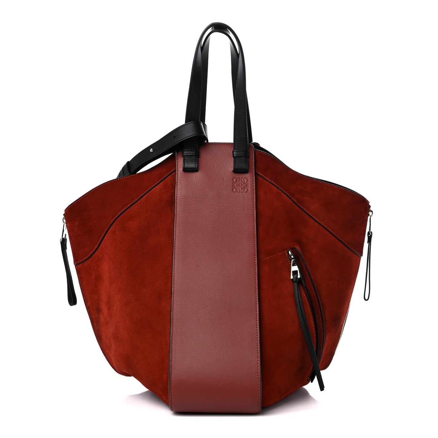 Calfskin Suede Hammock Shoulder Bag Red