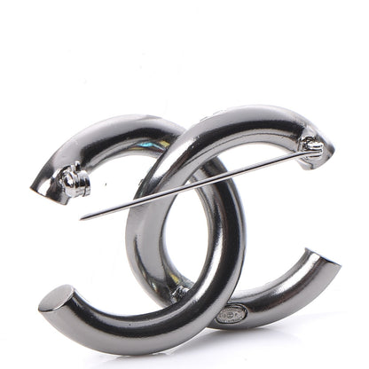 Chanel Ruthenium Crystal Baguette CC Brooch Multicolor 3 of 7
