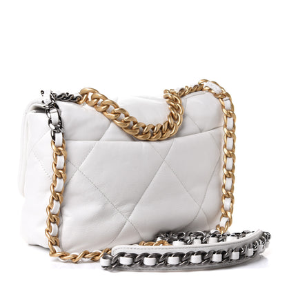 Chanel Lambskin Quilted Medium Chanel 19 Flap White 3 of 10