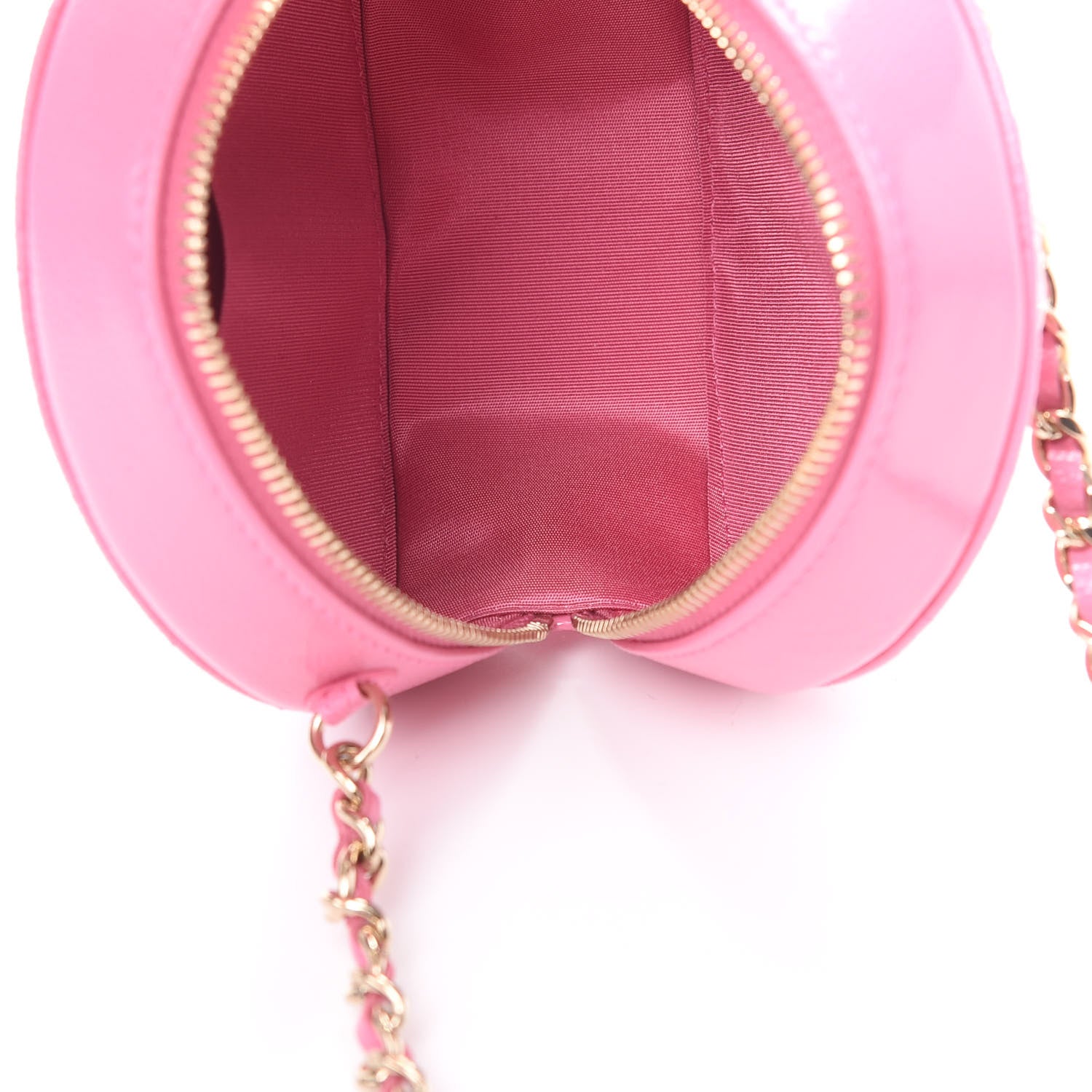 Chanel Caviar Quilted Gripoix CC Round Clutch With Chain Pink 5 of 11
