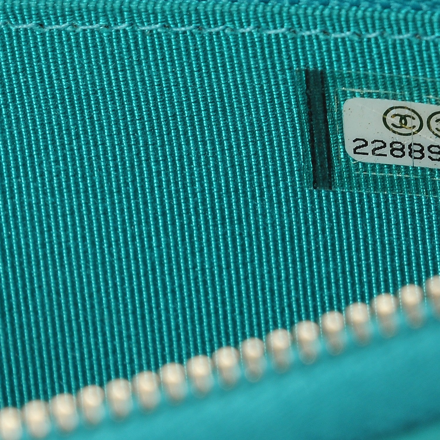Chanel Caviar Quilted Small Zip Around Wallet Turquoise 7 of 9